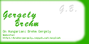 gergely brehm business card